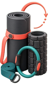 Generated 3D illustration for mobility and recovery.